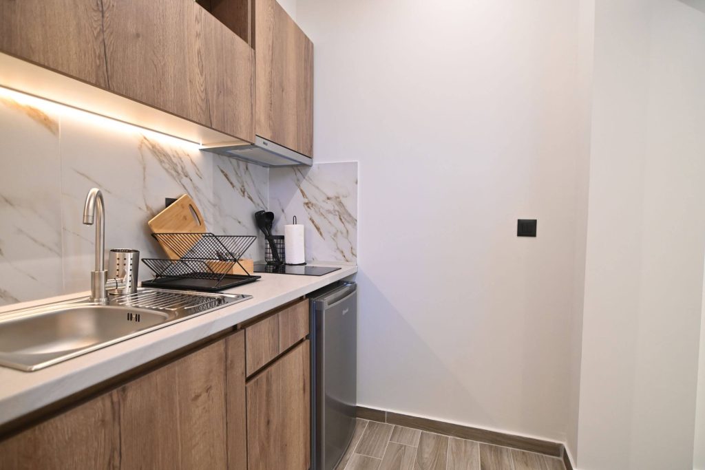 Esperides Suites | Aigli Suite | Kitchen | Nea Vrasna